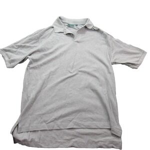 Outer Banks Polo Shirt Mens Large Gray Short Sleeve Casual Classic Pocket Cotton